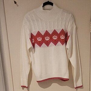 JUICY BY JUICY COUTURE  Women's Mock Neck Crown Sweater Junior Size M   NWT